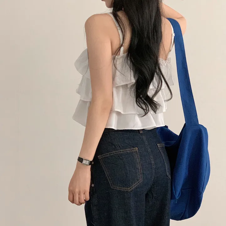 [베스트재진행] 메리미 프릴 캉캉 뷔스티에 크롭 끈나시;2col 상세 이미지 35