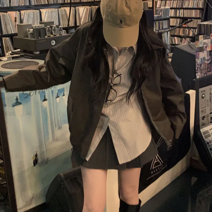 [핵고퀄!/✨주문폭주/후기극찬✨]매트 레더의 정석,오버핏 레더 블루종 자켓 점퍼 상세 이미지 54