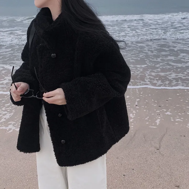 [왕아방핏🤎/주문폭주✨]후회없는 선택,푸들 양털 오버핏 하프 스웨이드 퍼자켓,코트 상세 이미지 71