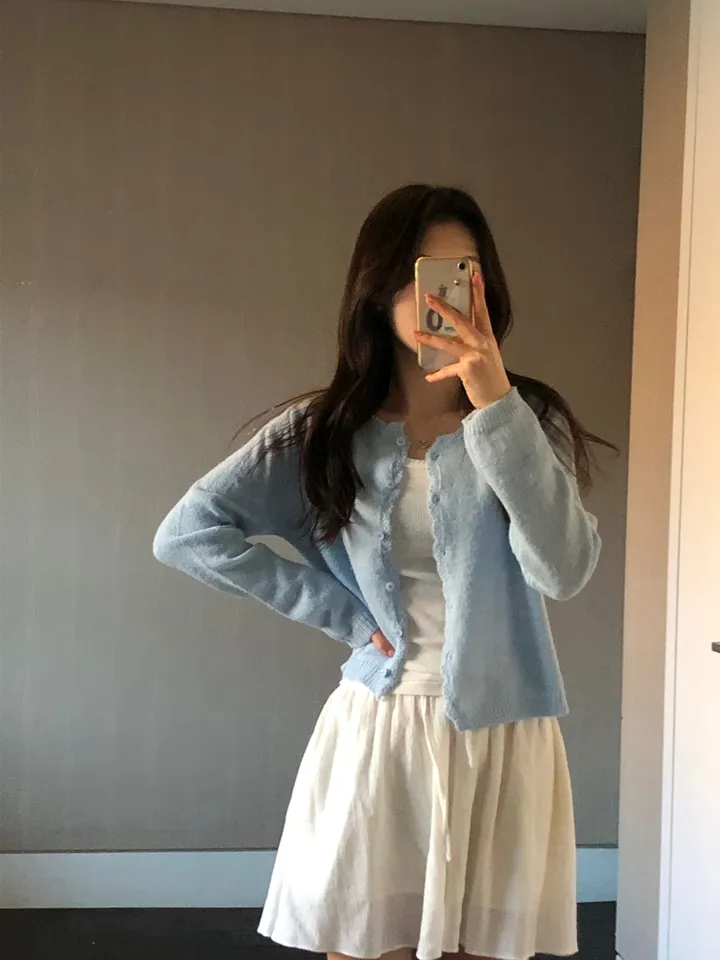 [봄신상/여리핏] 모헤어 러블리 프릴 파스텔 울 가디건 -4colo 상세 이미지 38