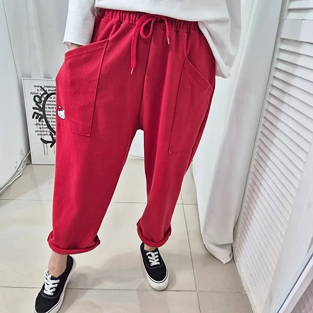 [~99SIZE]캐릭 자수 밴딩배기팬츠 상세 이미지 8