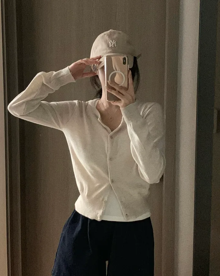 [봄신상🍃/7col] 캐시미어 베이직 슬림핏 무지 가디건 상세 이미지 5