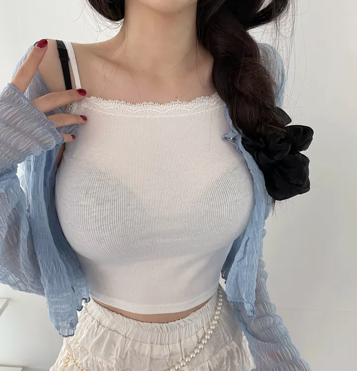 러핀 레이스 시스루 워머 가디건 상세 이미지 27