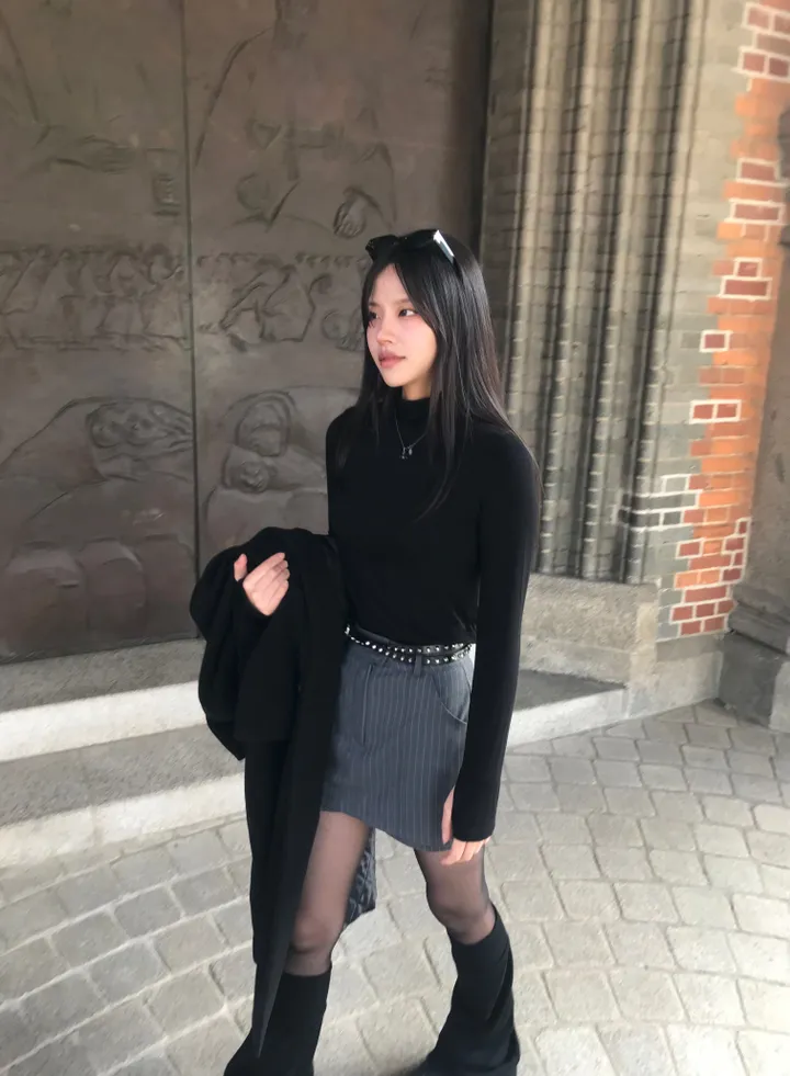 [울함유고퀄🖤] 엘리 울 더블 버튼 뒤트임 누빔 겨울 롱 코트 상세 이미지 37