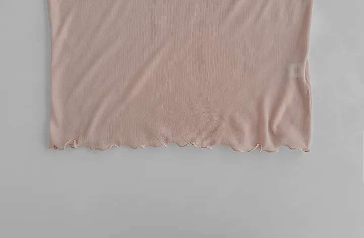 [여리색감/레이어드티] 다린 보트넥 물결 프릴 시스루 긴팔 티셔츠 4colors 상세 이미지 28
