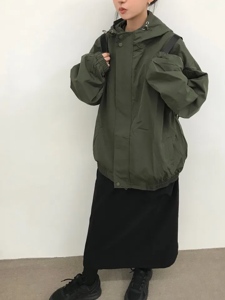 [인기🩶/간절기 아우터] 몬코 나일론 투웨이 바람막이 후드 윈드브레이커 자켓 (2color) 상세 이미지 3