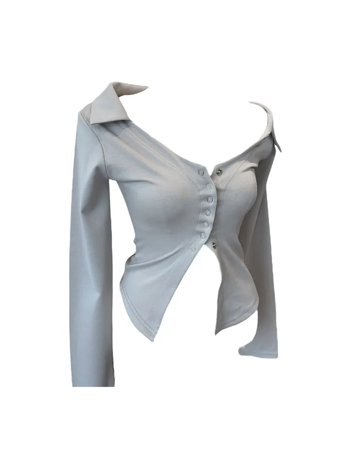 Kitzha deep v-neck blouse cardigan 키츠하 딥 브이넥 블라우스 가디건 상세 이미지 26