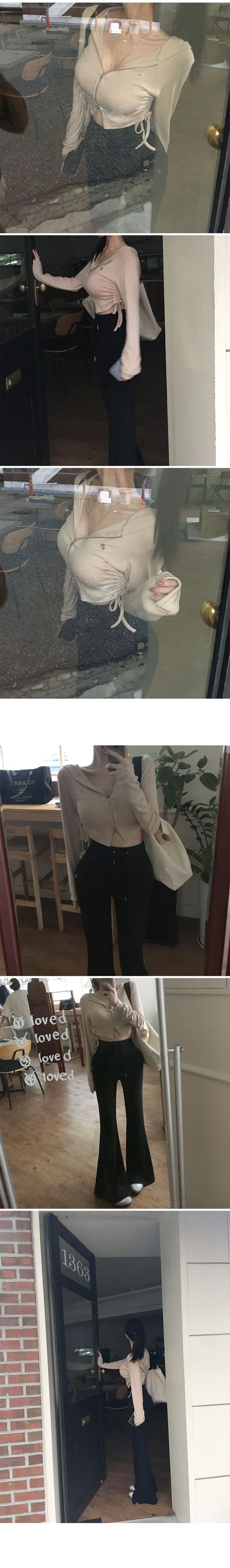 (2size)[여리보장/허얇핏] made 럽미 크롭 셔링 집업 상세 이미지 8