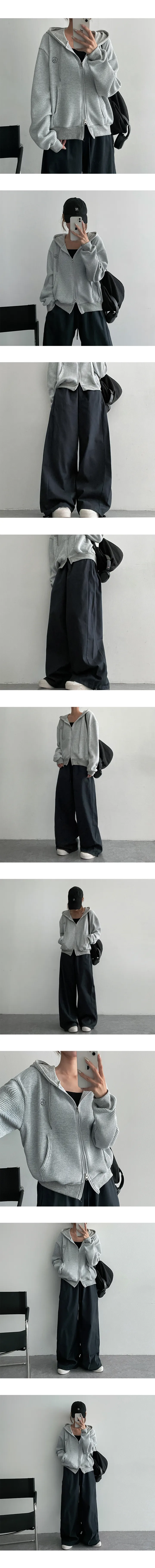누적1만장🤍[3단기장] [S~3XL]웬즈사이드절개밴딩와이드팬츠 (4color) 밑단스트링! 상세 이미지 12