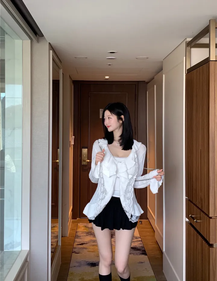 멜란 프릴 레이스 가디건 상세 이미지 11