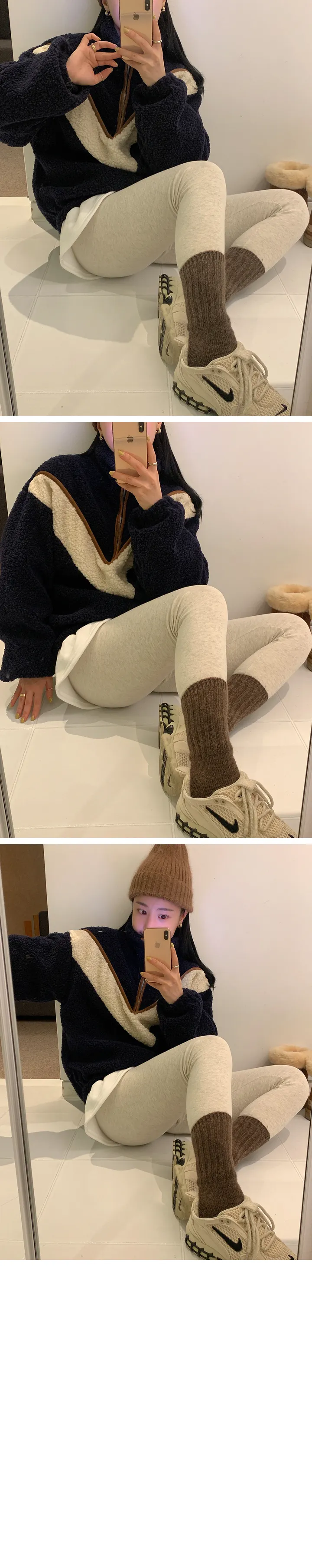 [데일리템/따뜻해요☕]스판 피치 기모 레깅스 (4color) 상세 이미지 18