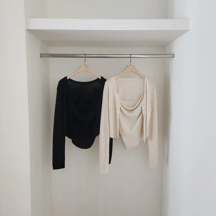 [만족후기/여리한핏]로수 셔링 나시 가디건 set(2컬러) 상세 이미지 21