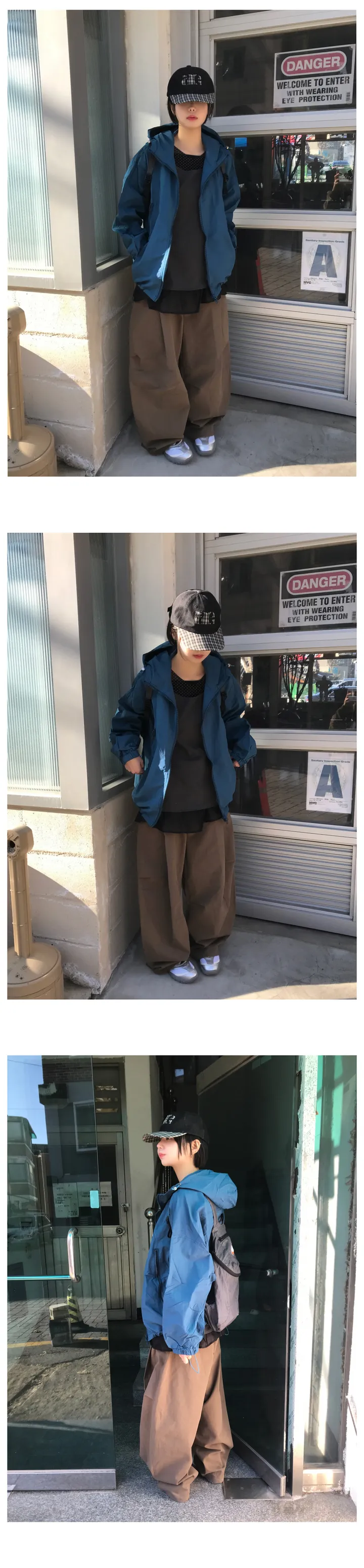 데님 체크 볼캡 (NAVY / BLACK) 상세 이미지 10