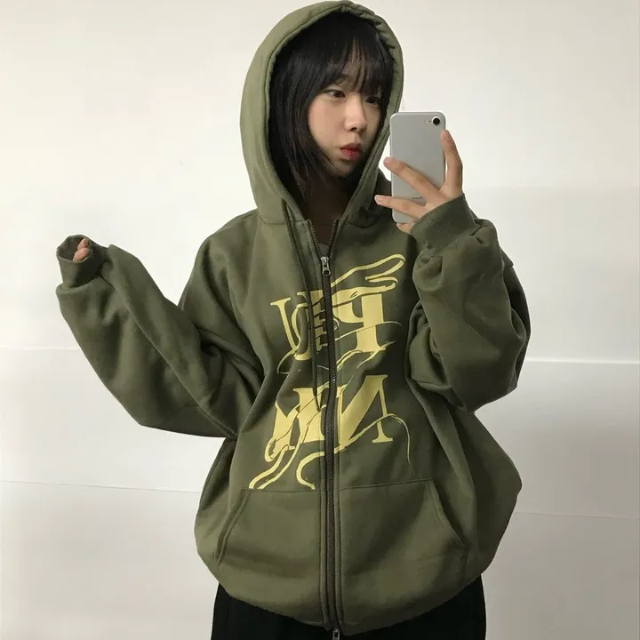 (기모선택/국내)Punk Two way Hooded zip-up - 3color 상세 이미지 16