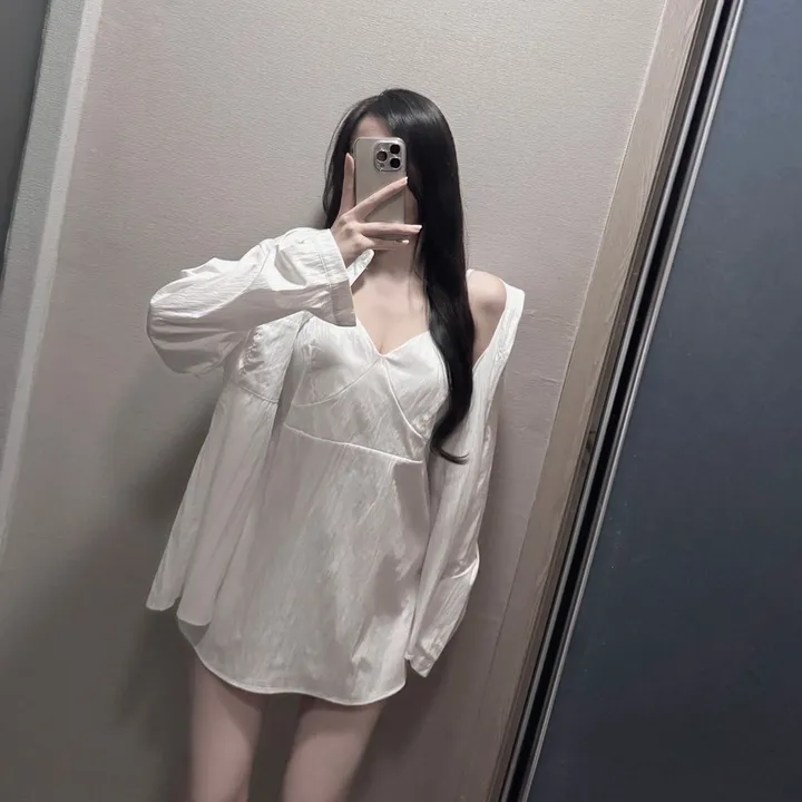 SET💖 뷔스티에 원피스 오버핏 셔츠 투피스 세트 상세 이미지 14