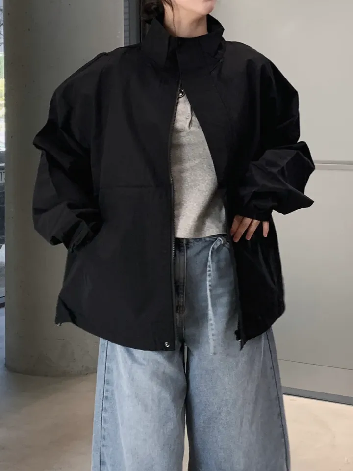 [트렌치 바람막이🤍/아우터맛집!] 트렌치바람막이 야상 하이넥 바람막이 숏트렌치 간절기아우터 데일리룩 숏야상 봄 자켓 오버핏자켓 상세 이미지 43