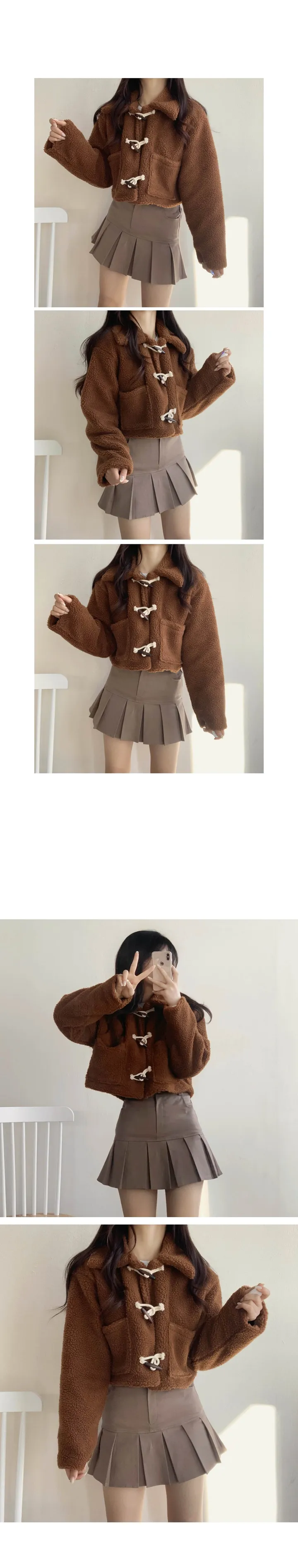 [국내제작/누빔안감] 뽀글이 떡볶이 숏코트(4 colors) 상세 이미지 16