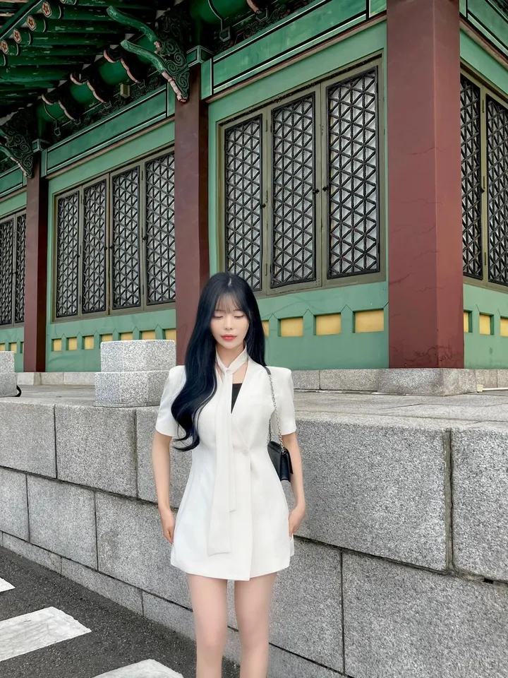 [하객룩👰🏻‍♀️/주문폭주/반팔ver] 하이퀄리티 타이 라인 반팔 하객 자켓 원피스 (3color) 상세 이미지 19