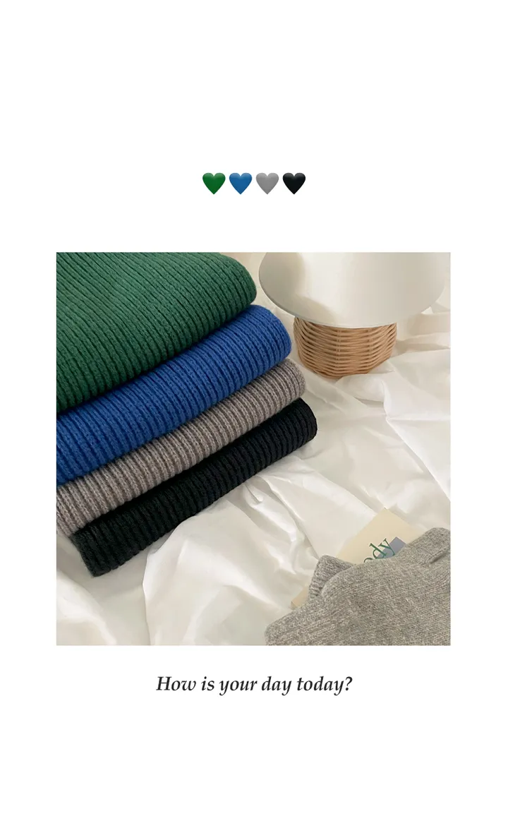 [당일출고❤️남녀공용] 데일리 숏 니트 머플러 무지 골지 커플 목도리 7color 상세 이미지 10
