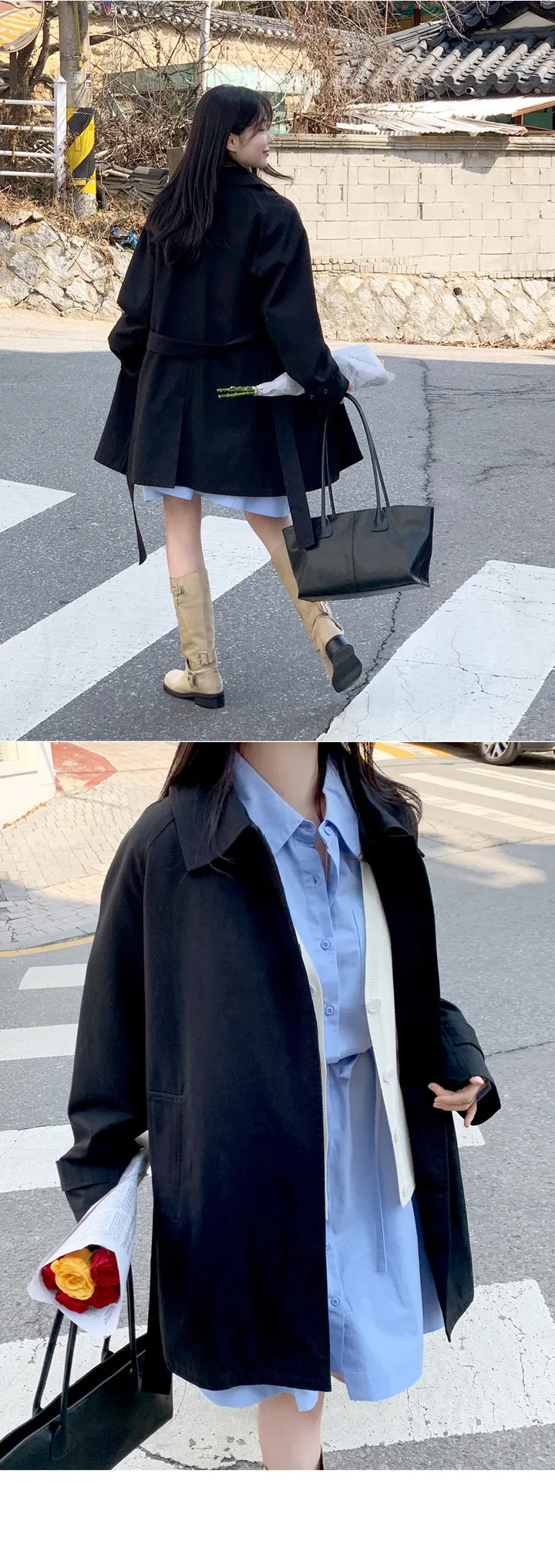 [간절기필수!베이직한♥]밀스래글런하프트렌치CT 상세 이미지 40