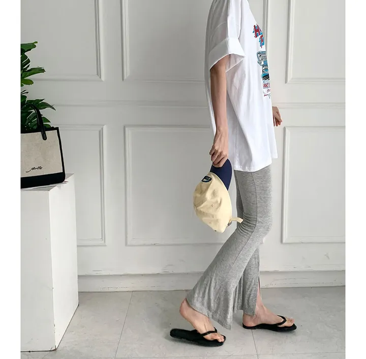 F-XL 여름 찰랑 실키 앞트임 밴딩 롱 레깅스(2C) 상세 이미지 13