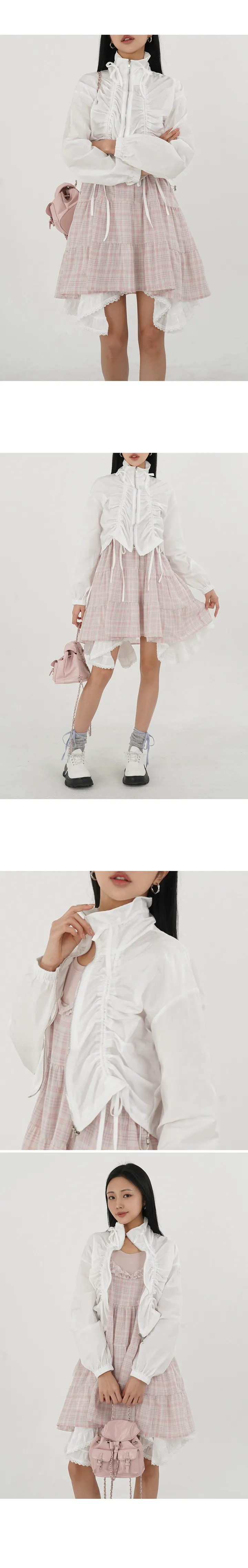 [2C] 스트링 리본코어 봄버자켓 블루종 점퍼 야상점퍼 봄버자켓 바람막이 크롭점퍼 봄점퍼 블루종점퍼 상세 이미지 3