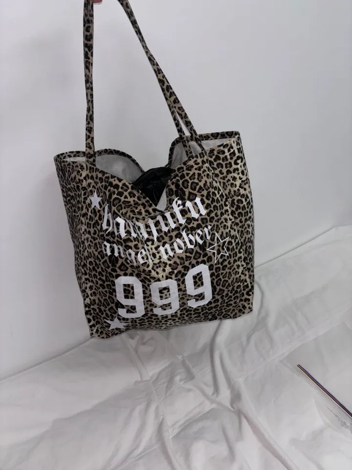 MADE / Harajuku Angel Big Bag / Y2K 갸루 빈티지 레오파드 보부상가방 레터링백 숄더백 빅백 헬스가방 여행가방 상세 이미지 10