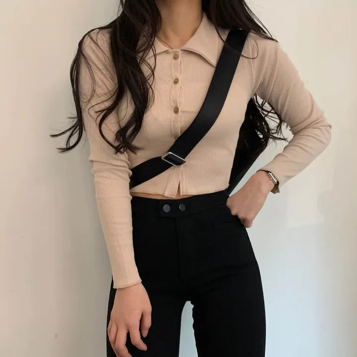 [가격실화?] 카라 크롭 단추 골지 가디건;3col 상세 이미지 19