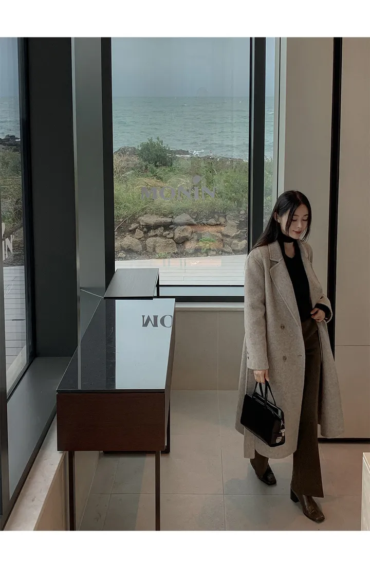 [자체제작/1만장돌파!/S-L] 브랜던 프리미엄 더블 울 핸드메이드 롱 코트 상세 이미지 92