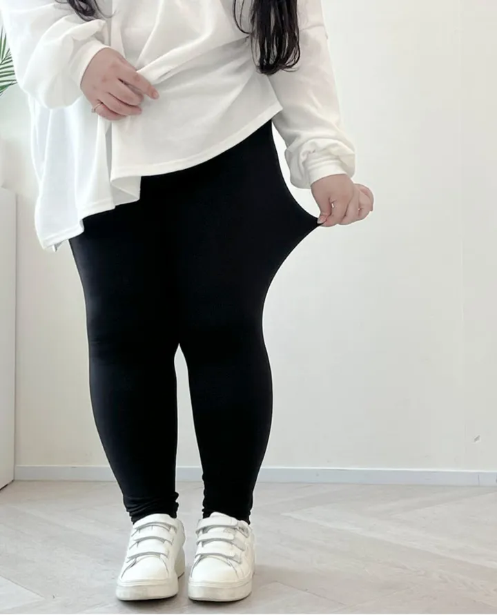 (F-3XL/5size) 히든레깅스 진짜진짜 편한 폴리 레깅스 빅사이즈 하비추천 무발 신축성짱 120이상 가능 상세 이미지 13