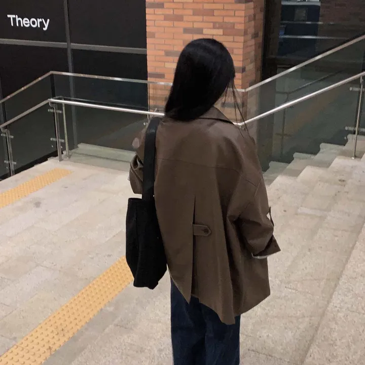 [힙덮는기장감~/블랙 당일출고🎉] 자체제작 #크치Made 오디너리 롤업 오버핏 하프 레더자켓 - jk 상세 이미지 106