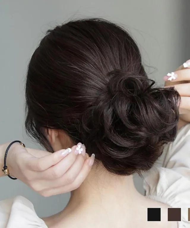 인모 컬링 똥머리 헤어밴드