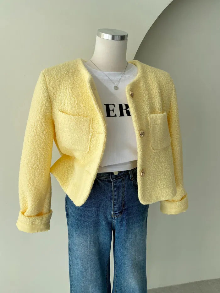 2color 레몬 칼라넥 루즈핏 여성 봄 트렌치코트 베스트 상세 이미지 2