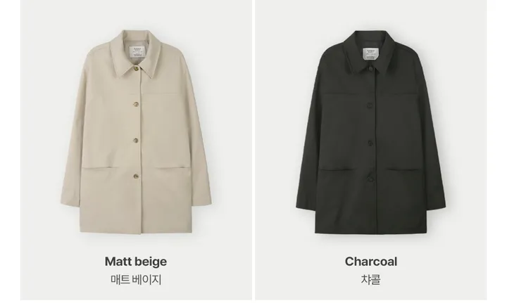 [✨웰메이드/무채색] 낫베이직 하프 트렌치코트 - 2 color (SLOWMADE/자체제작/소장가치/탄탄핏/세미루즈핏/디테일) 상세 이미지 8