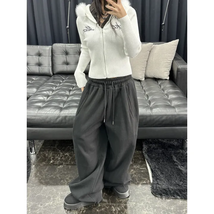 ❤️‍🔥누적판매8,000 돌파 기념❤️‍🔥[UNISEX/기모 ver.🤧/소장추천!]럽 올 컬러 와이드 스트링 트레이닝 팬츠(5color) 상세 이미지 7