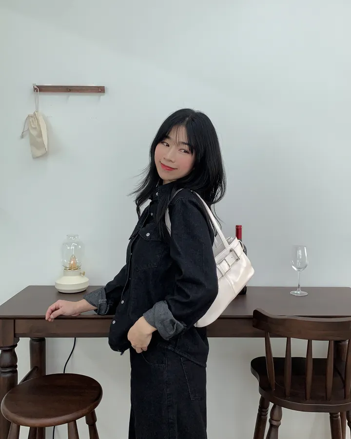 [하이퀄✨데님set] 2컬러/ 데님셔츠+와이드 데님팬츠 투피스 세트 /S.M.L 상세 이미지 30