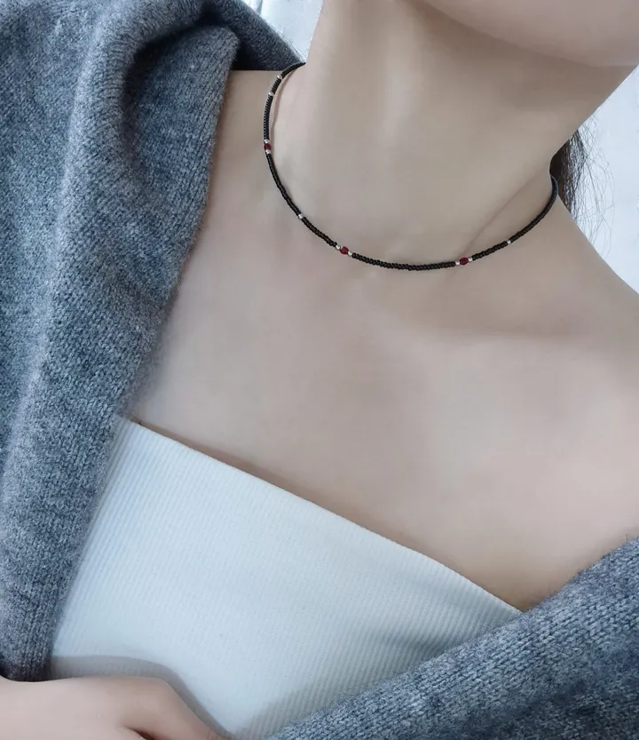 레드 원석 비즈 목걸이 상세 이미지 8