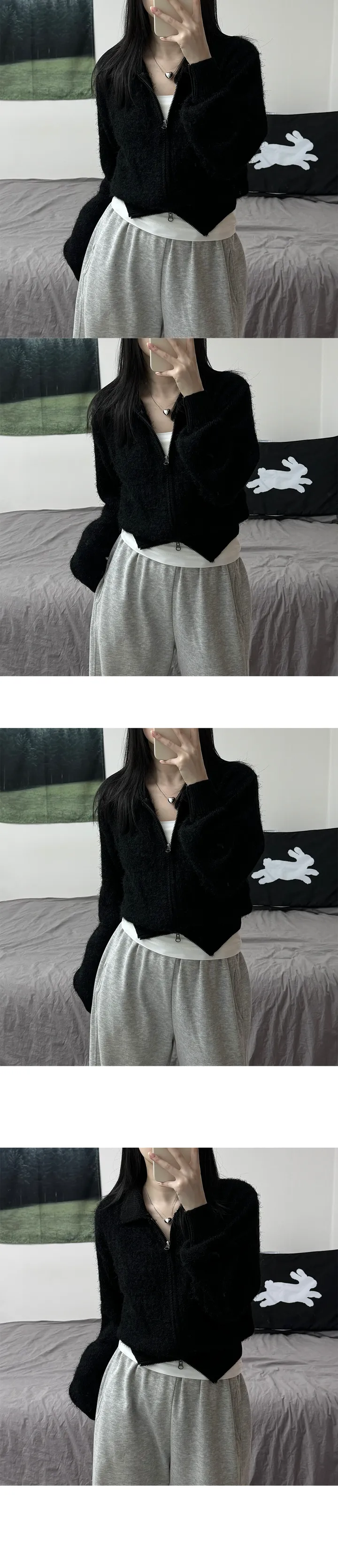 Angora Two Way Cara Zip-Up 앙고라 투웨이 카라 집업 상세 이미지 7