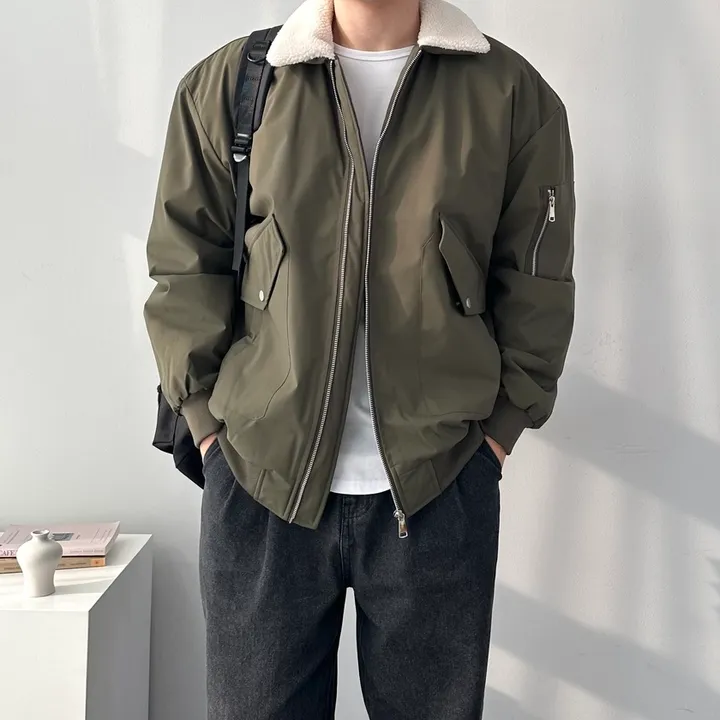 [당일발송!!/주문폭주] 핏보장 숏패딩 오버핏 무스탕 아우터 잠바 패딩 점퍼 퀼팅안감양털항공점퍼 상세 이미지 7