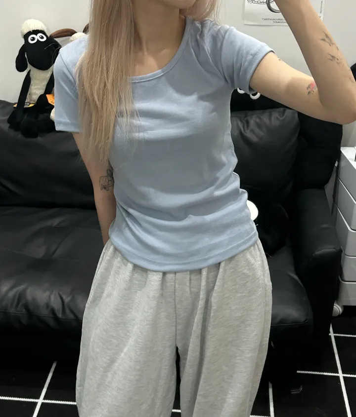 [🎀누적판매 2천장🎀] Butter slimfit u-neck short sleeve T 버터 슬림핏 유넥 반팔티 상세 이미지 42