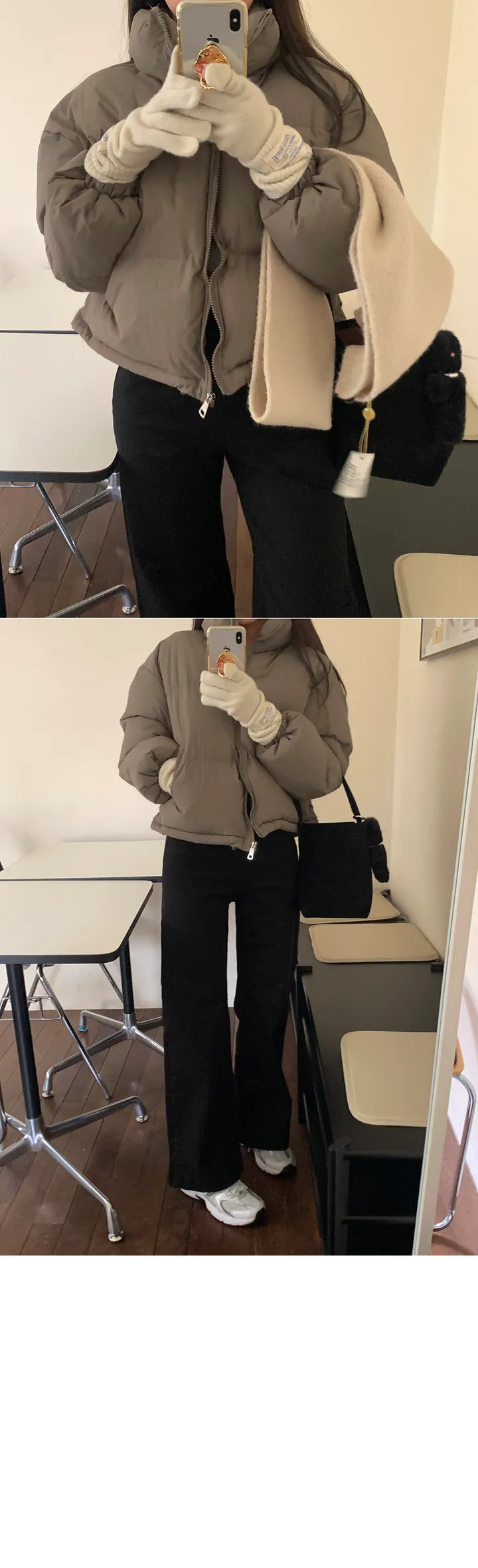 [주문폭주/당일출고🖤] 스노우 파스텔 크롭 숏 패딩 pd (웰론솜)(생활방수가능) 상세 이미지 73