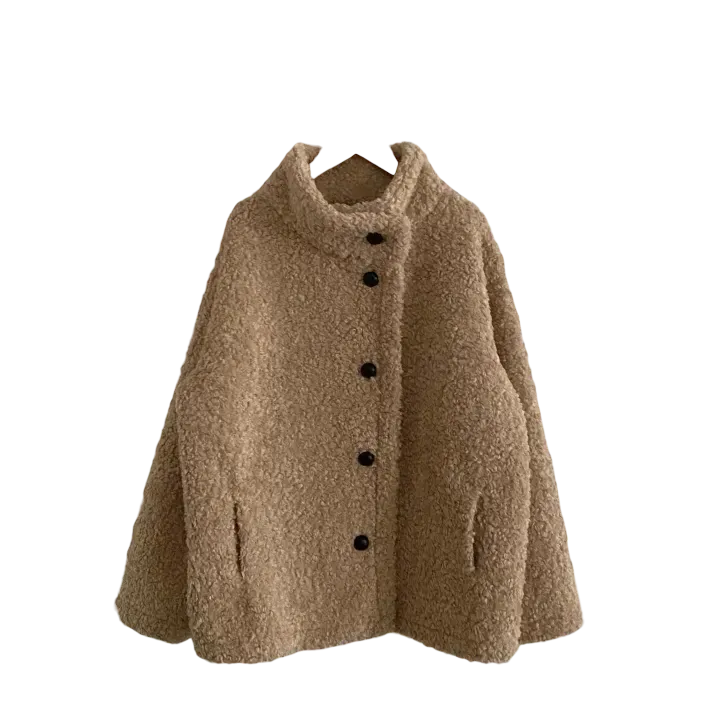 [저렴이X/기획] 테디베어 양털 뽀글이 오버핏 퍼자켓 하프 코트(4 colors) 상세 이미지 28