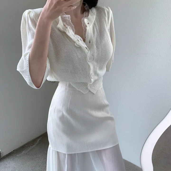 마리 레이스 퍼프 가디건 상세 이미지 25