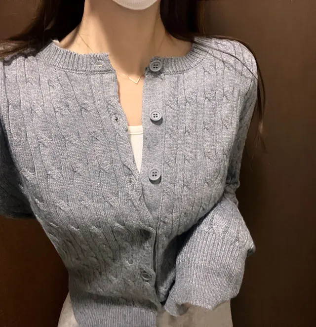 [고퀄/늘어짐X] 꽈배기 니트 케이블 데일리 가디건 상세 이미지 13