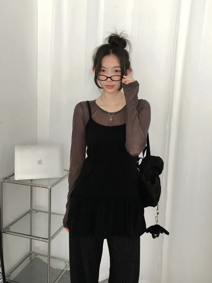 (3일)최저가❣️[레이어드잇템🖤갓성비!/국내제작! 프릴 캉캉 레이어드나시 롱 이너나시 발레코어]  큐트프릴레이어드롱나시 상세 이미지 23