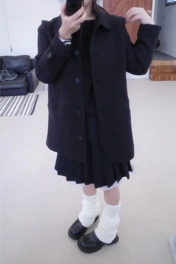 하누 레귤러 하프 코트 상세 이미지 12