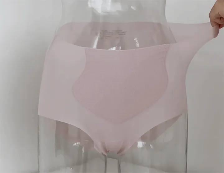 [특별묶음할인/만족도최상]하이웨스트 시스루 아이스 노라인 삼각팬티 뱃살 보정 여름 누디팬티 상세 이미지 10