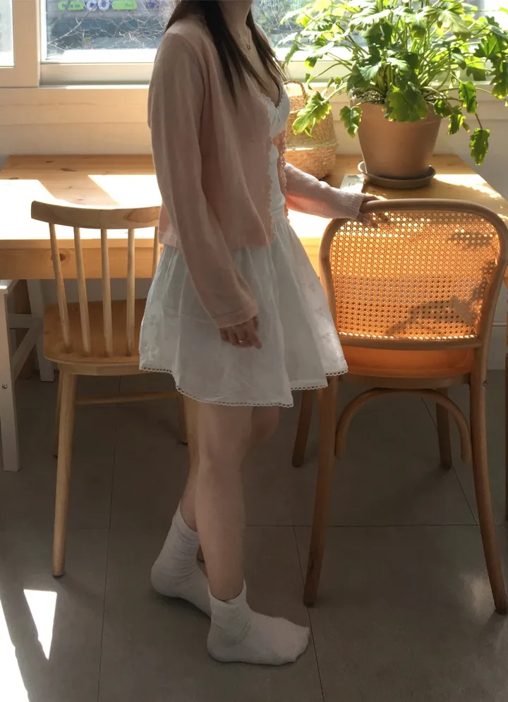 [봄신상💐](5colors/파스텔색감🌈🖍️) 레이어드 펀칭 라운드넥 니트 봄 가디건 cd 상세 이미지 111