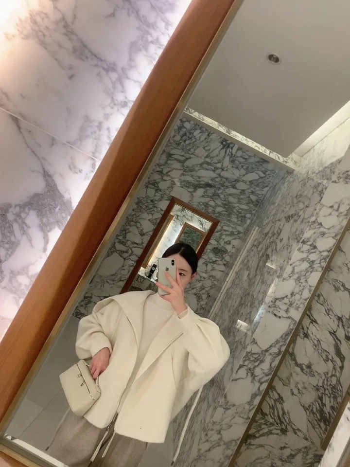 숄카라 양모 울 루즈핏 핸드메이드 숏 코트 상세 이미지 15