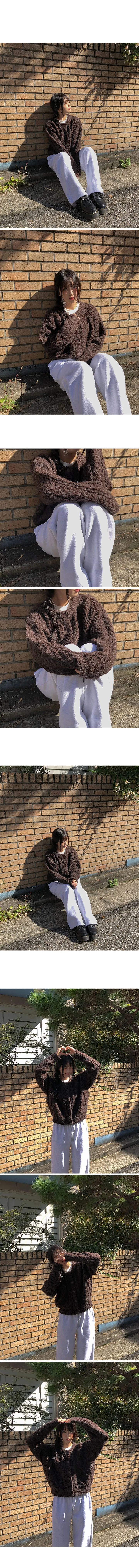 오늘출발🚀 [BEST] 언유즈얼리 모드 라운드넥 가디건 (7color) 꽈배기가디건/케이블가디건/오버핏가디건/라운드넥/오버핏/니트가디건/긴팔가디건/아우터 상세 이미지 7